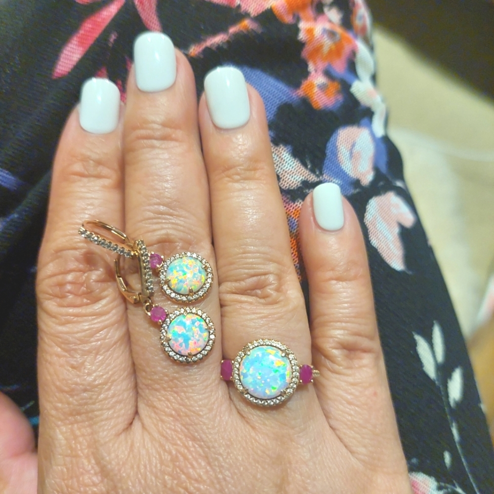 Earings & Ring sz 7 set fine jewelry